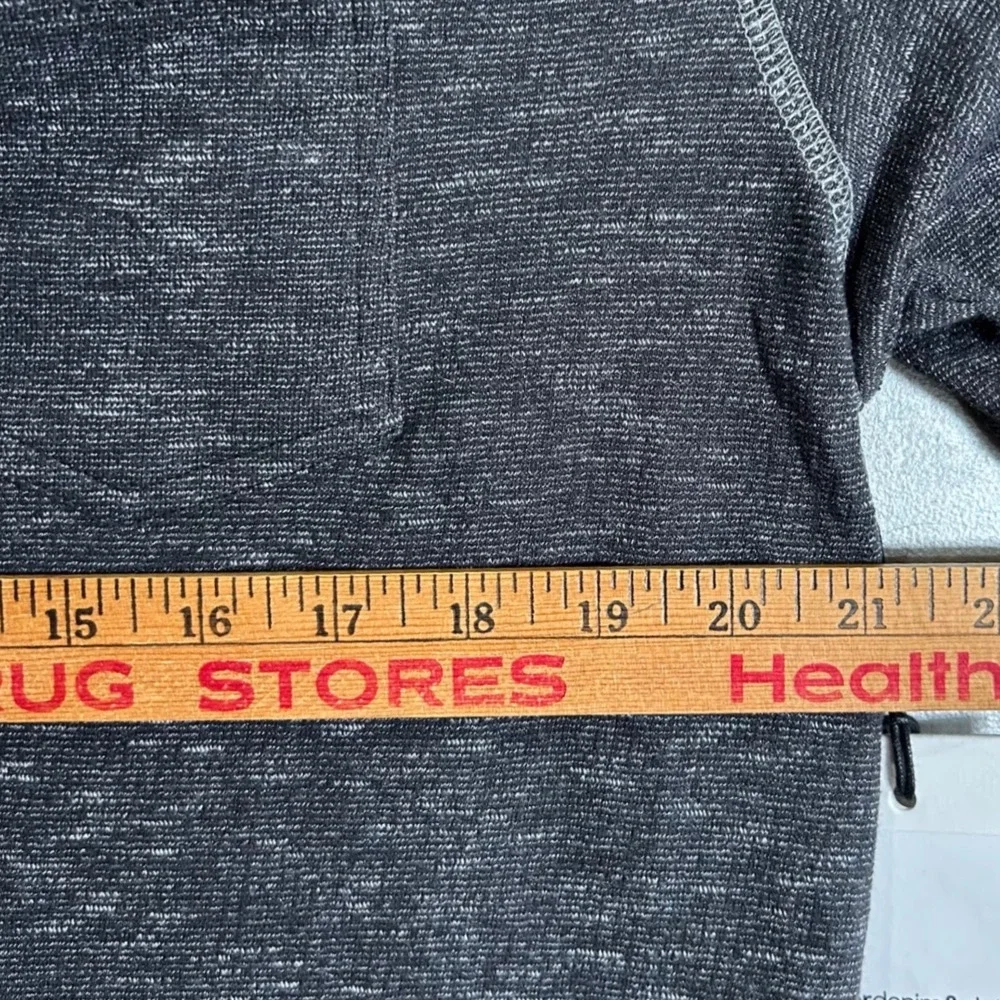 Paper Denim & Cloth Mens Quarter Zip Pullover Charcoal Gray Space Dye Small New